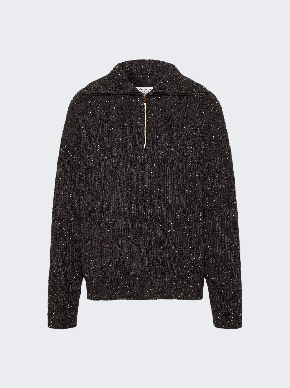 Men | Maison Margiela | Shetland Wool Zip Sweatshirt | Charcoal