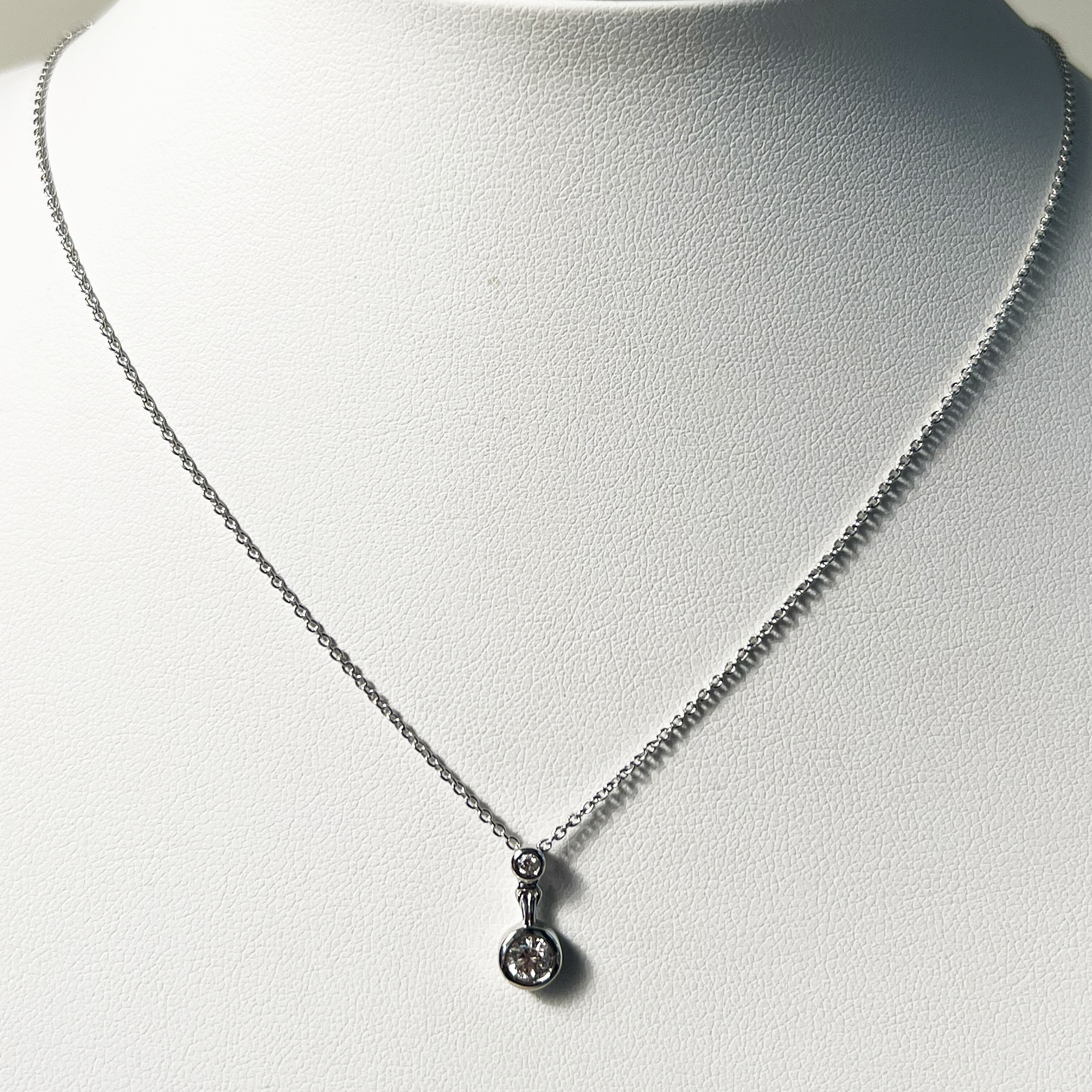 Midnight Promises Two Diamond Necklace | Sterling Silver | White Diamond