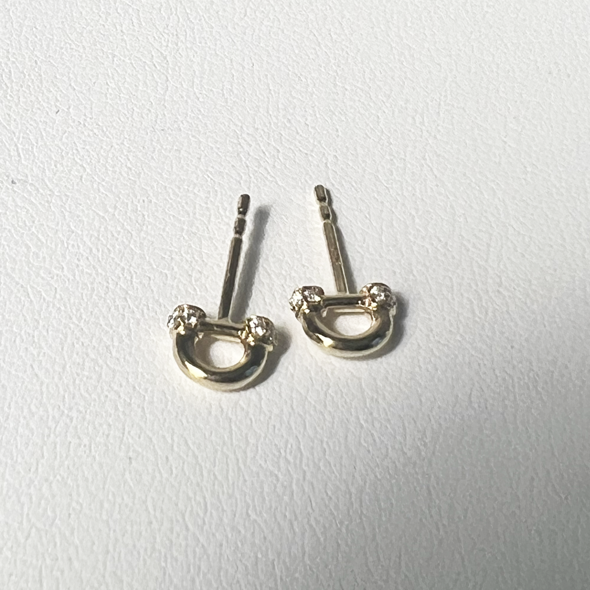 Nautical Stud Earrings | 14K Yellow Gold | 0.07 CTW (Approx) White Diamond