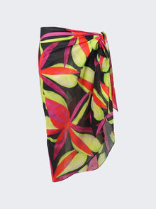 Women | Louisa Ballou | Sarong With Ties | Electric Pink Flower