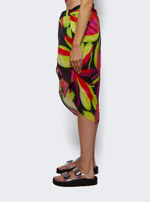 Women | Louisa Ballou | Sarong With Ties | Electric Pink Flower