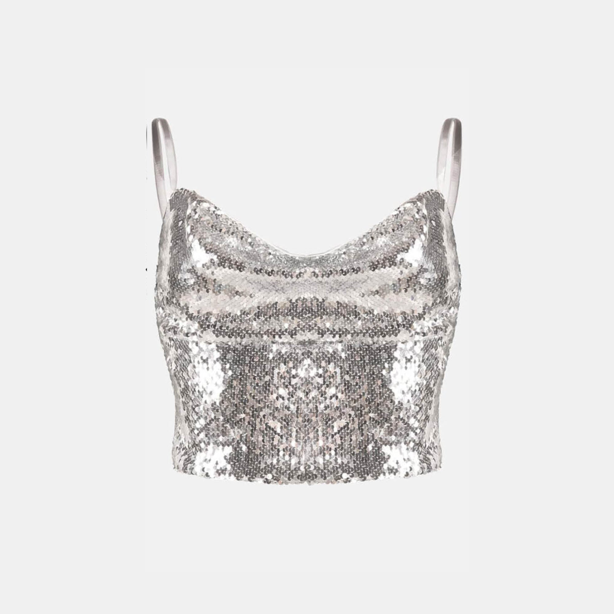 OW Collection Sequin Top | Glitter