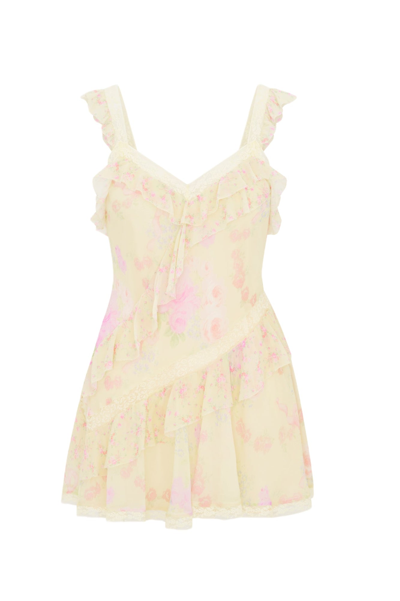 Serima Floral Ruffle Mini Dress | Sunny Pop