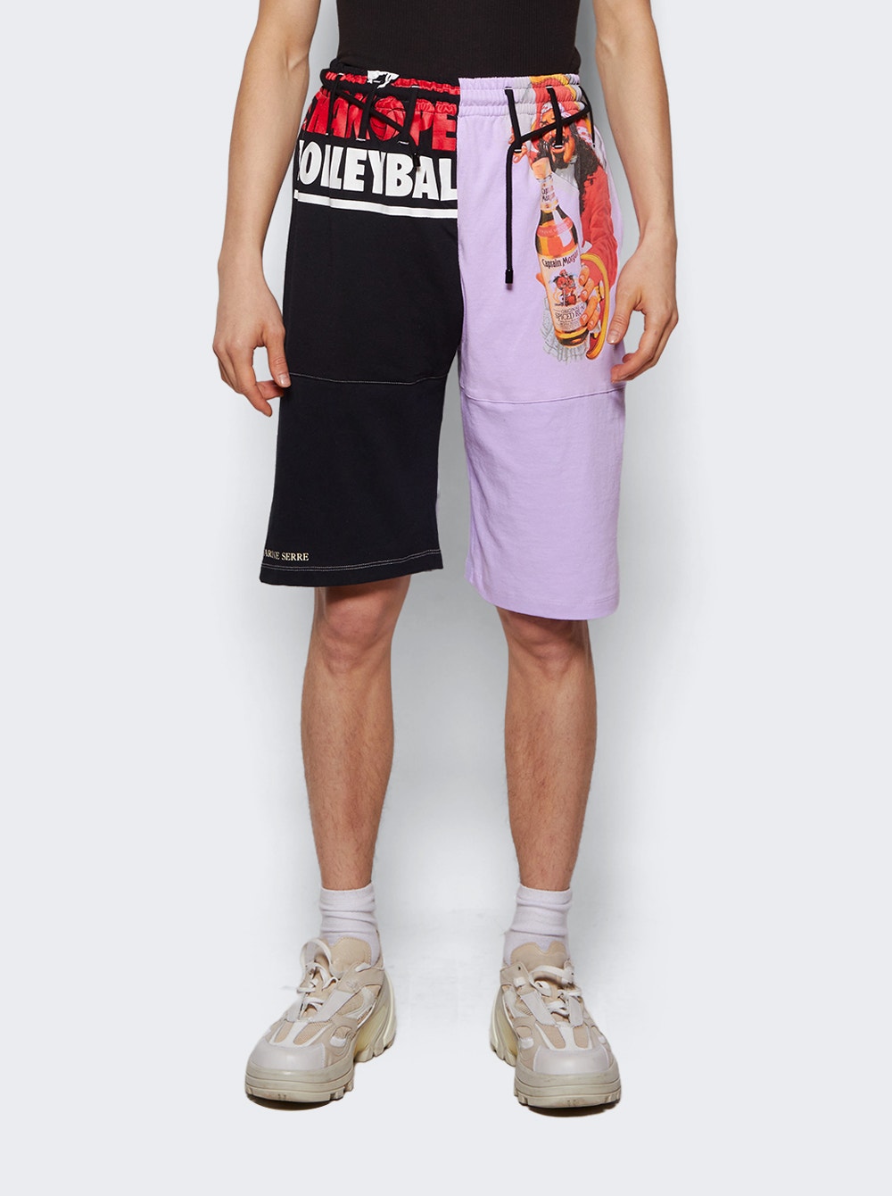 Men | Marine Serre | Regenerated Graphic T-shirt Shorts | Lilac Breeze