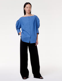 Women | Short Sleeve Cuffed Blouse | Amethyst