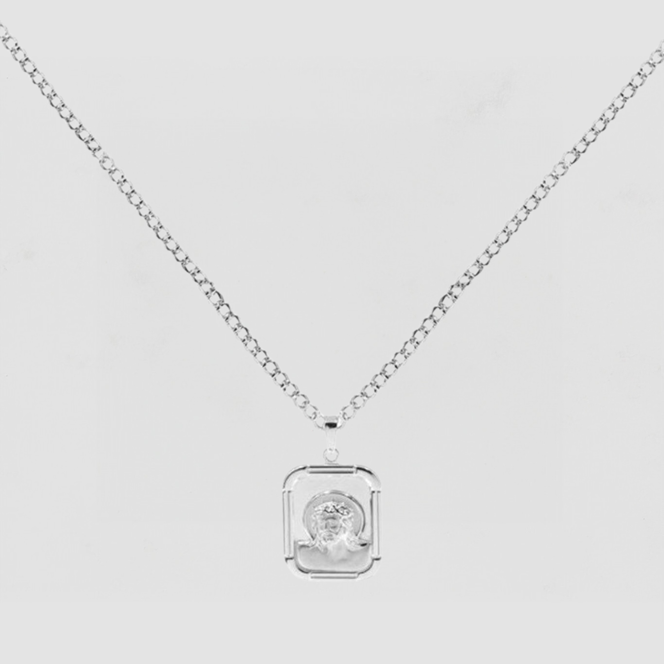 Jesus medal pendant necklace