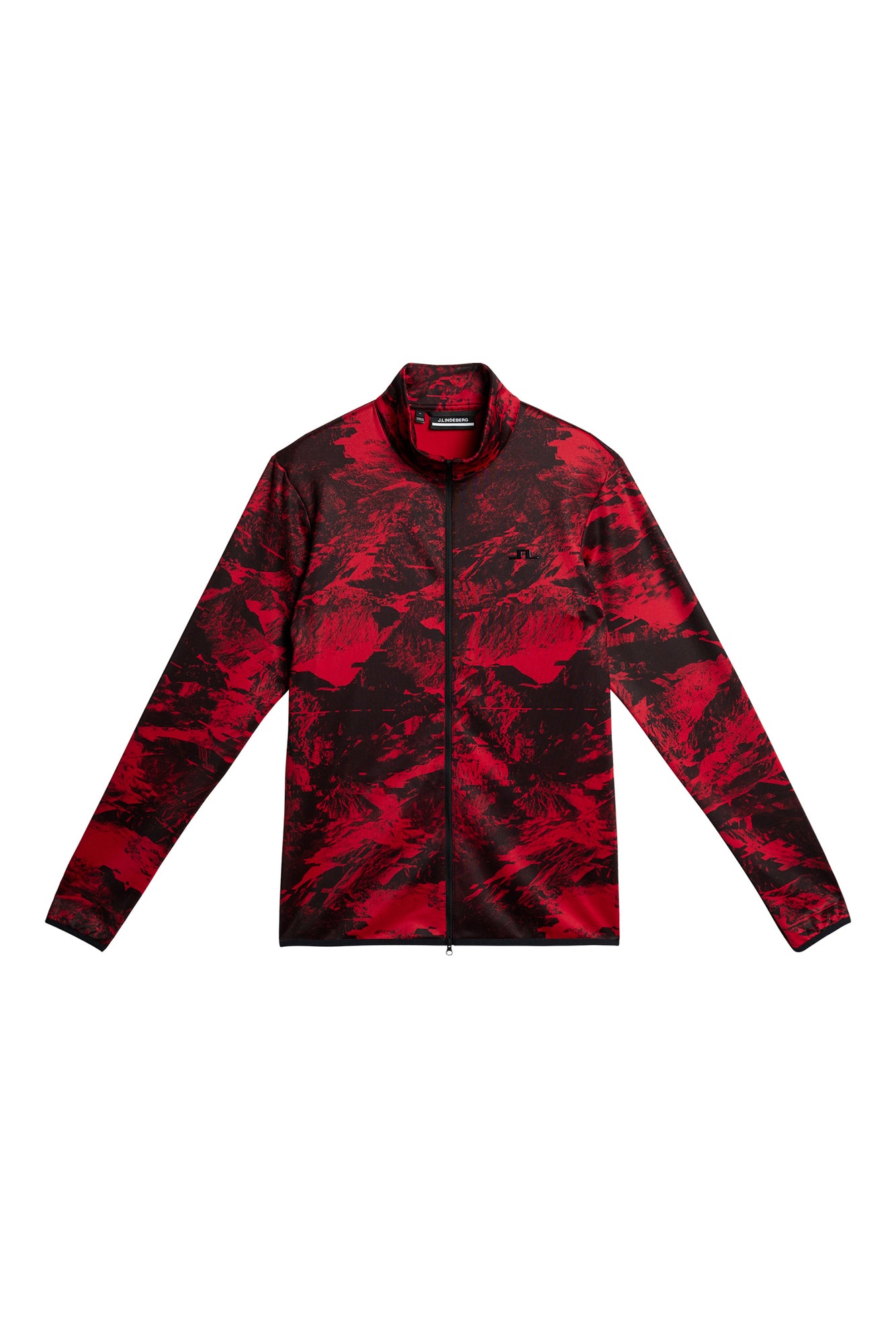 Men | Eddie Print Mid Layer | Mountain Glitch Red