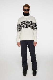 Men | Jalen Jacquard Knitted Sweater | Whisper White