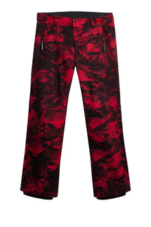 Clarke Pant Printed in Mountain Glitch Red by J.Lindeberg