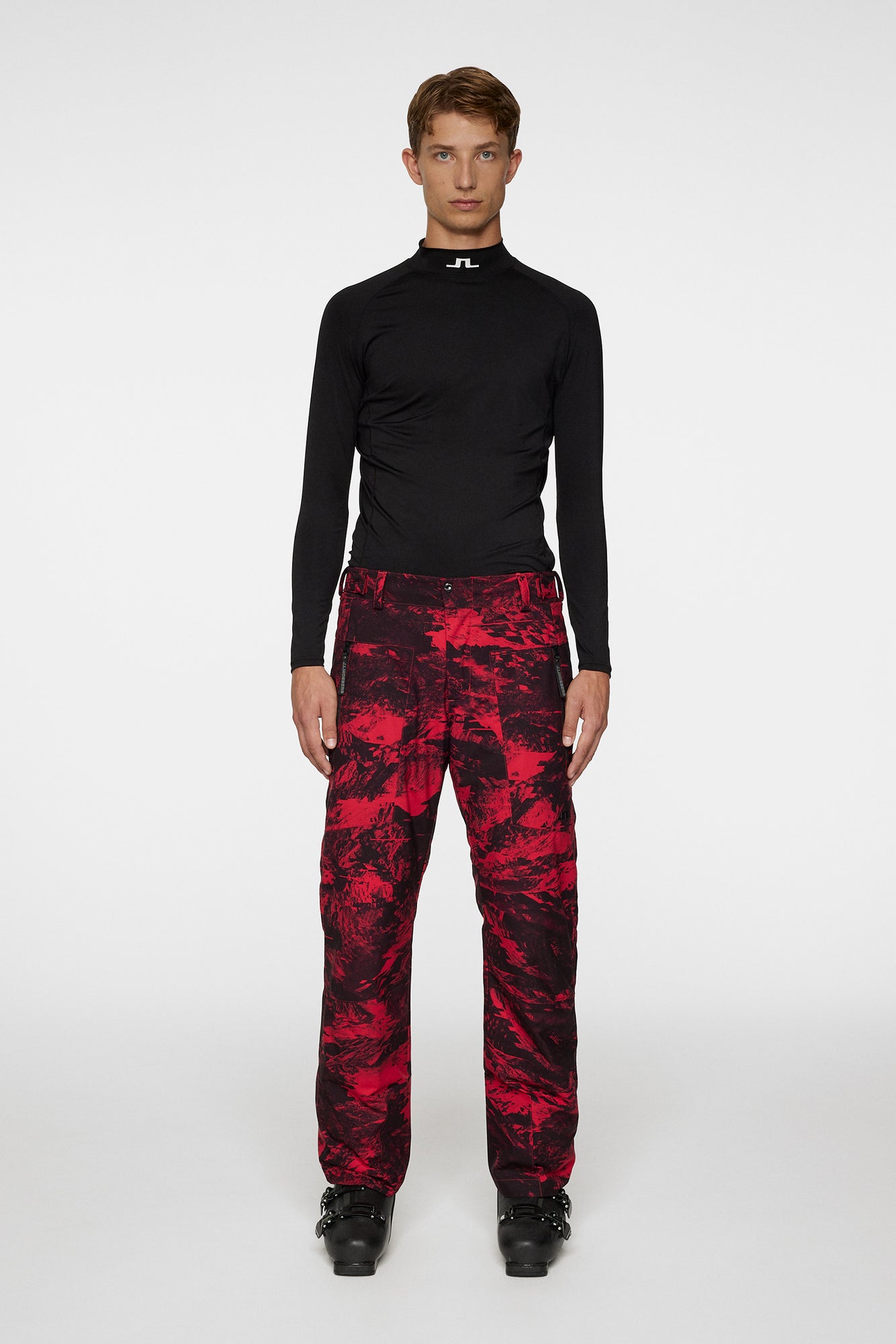 Men | Clarke Pant Printed | Mountain Glitch Red