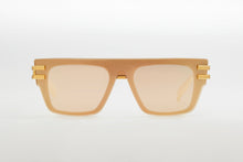Mens | Soldat Sunglass | Bone - Gold | Dark Brown w/ Rose Gold Mirror