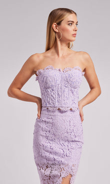 Enya Lace Bustier | Lilac