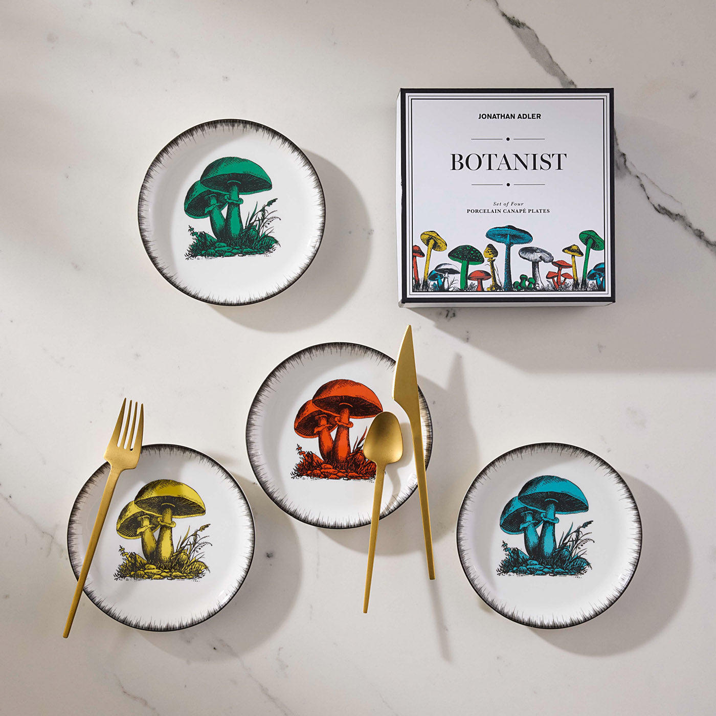 Botanist CanapÃ© Plate Set - styled view