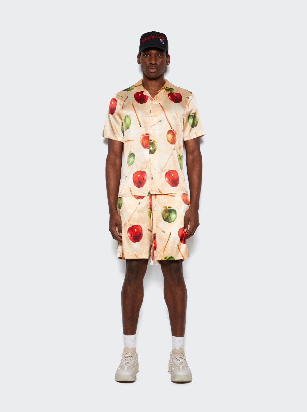 Men | NAHMIAS | Silk Shorts | Apple Print