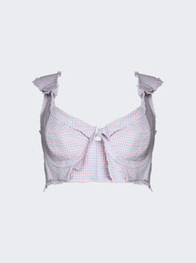 Women | Natasha Zinko | Checked Distressed Bra