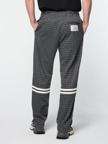 Men | Dallas Houndstooth Track Pant | Black Beauty