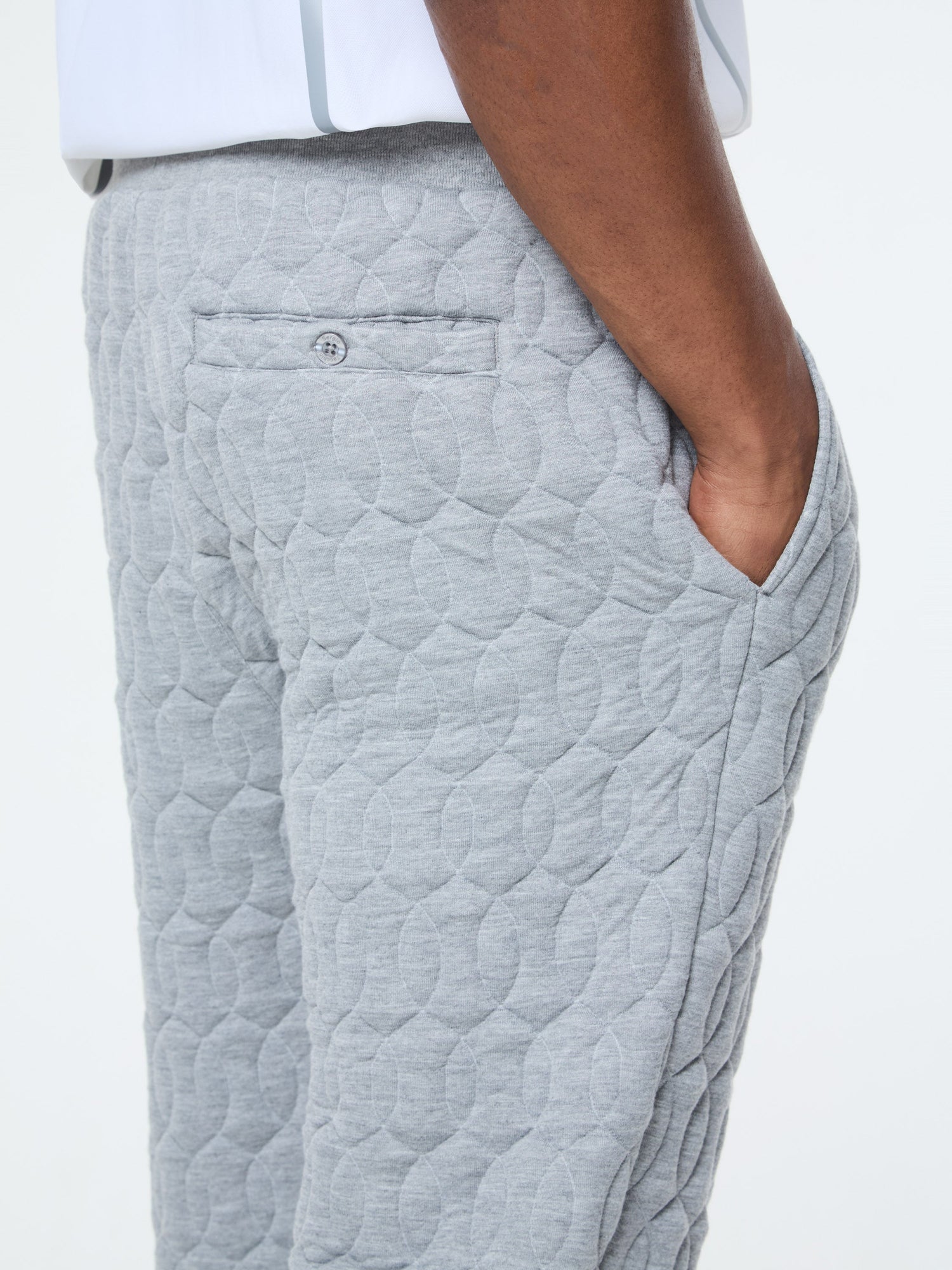 Men | Aversa Quilted Sweatpant | Light Heather Grey