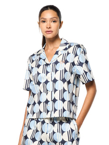 Women | Brikette Cabana Shirt | Maritime Blue