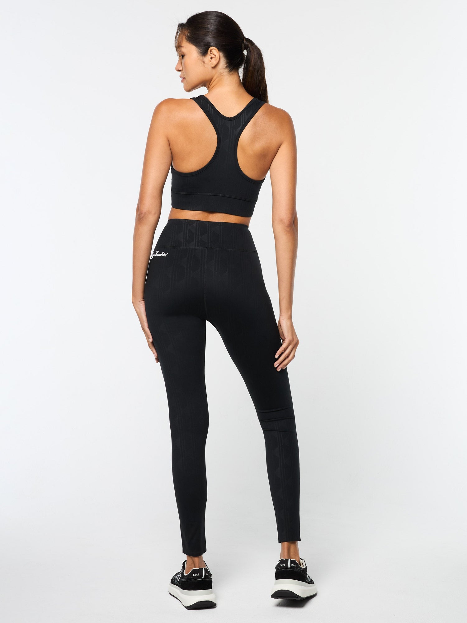 Women | Viano Printed Sports Bra | Black Beauty