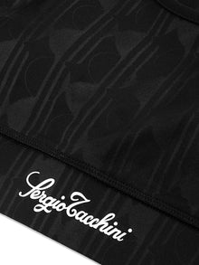 Women | Viano Printed Sports Bra | Black Beauty