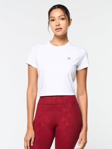Women | Mirano Fitted Crop Top | Brilliant White