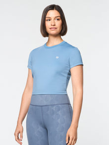 Women | Mirano Fitted Crop Top | Coronet Blue