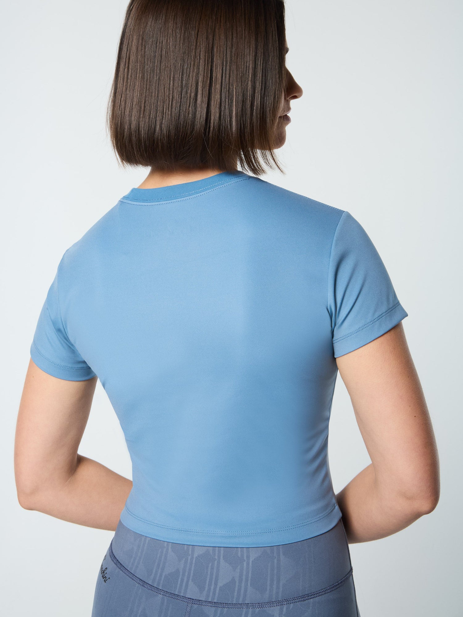 Women | Mirano Fitted Crop Top | Coronet Blue