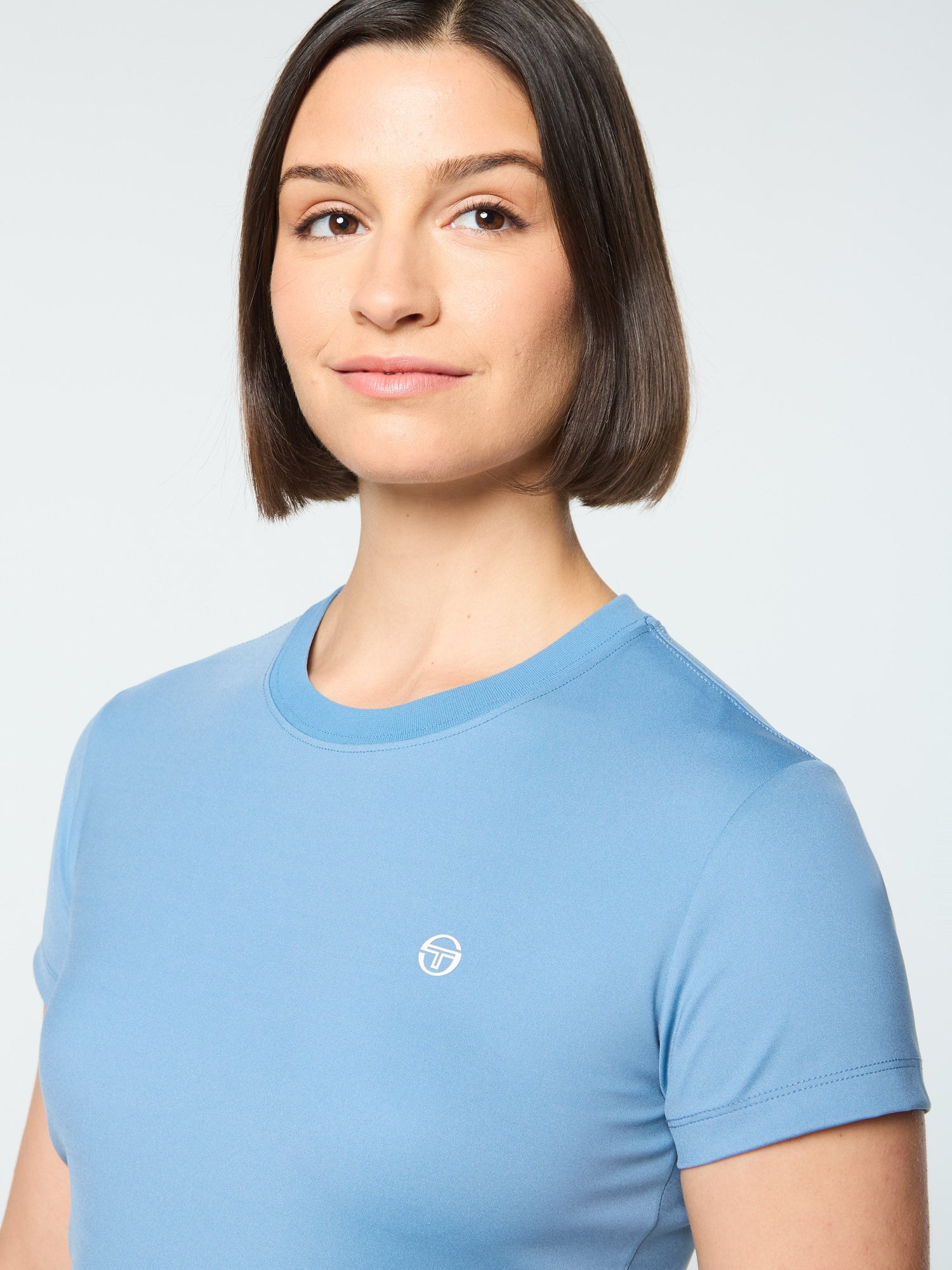 Women | Mirano Fitted Crop Top | Coronet Blue