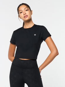 Women | Mirano Fitted Crop Top | Black Beauty