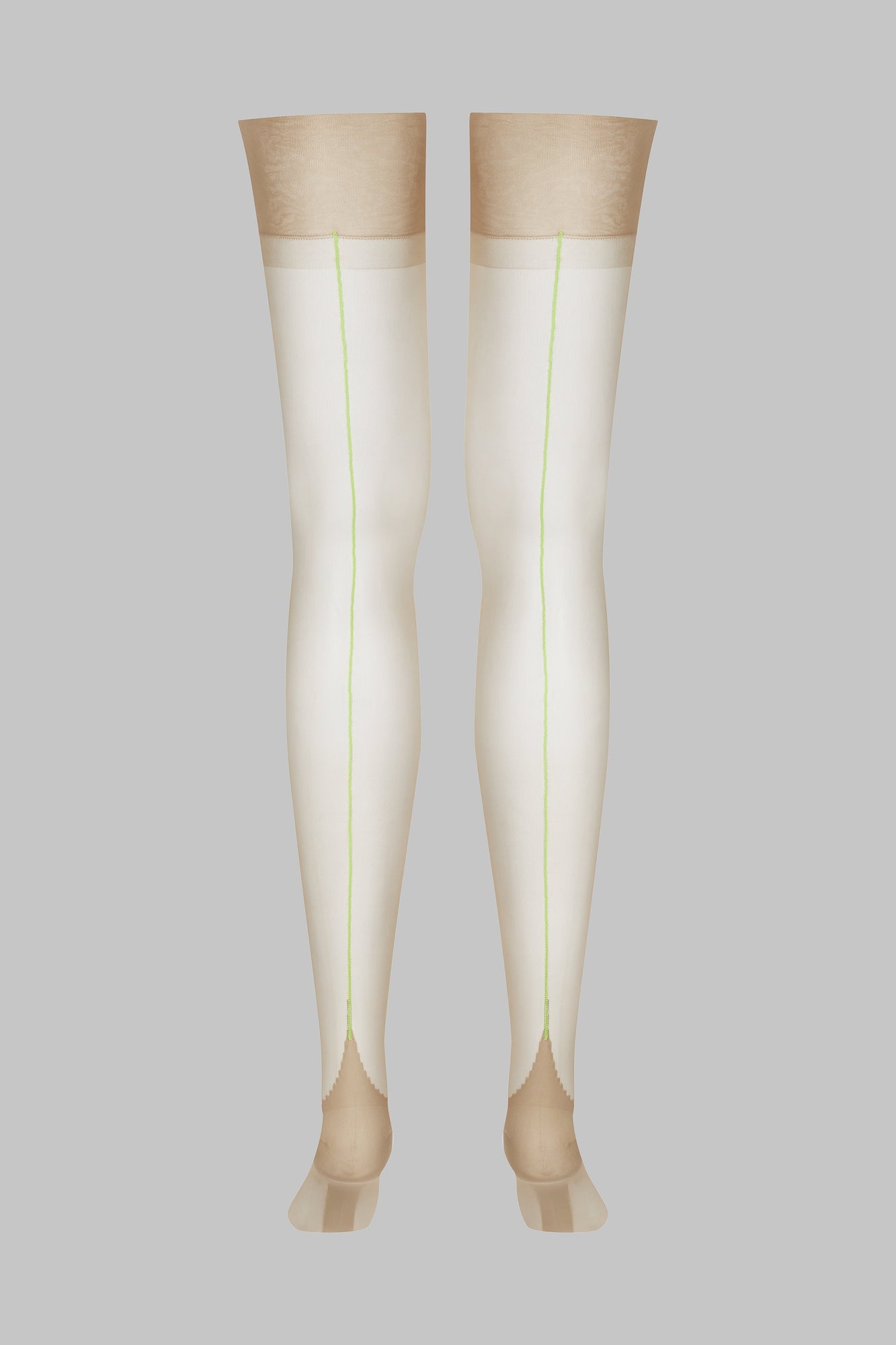 Authentic Neon Seamed Nylon Stockings -15D - Les Coquetteries | Green