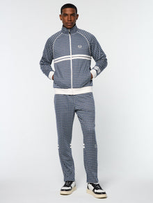 Men | Dallas Houndstooth Track Jacket | Maritime Blue
