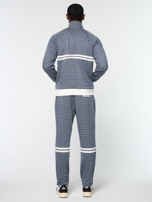 Men | Dallas Houndstooth Track Jacket | Maritime Blue