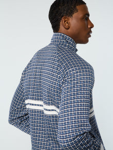 Men | Dallas Houndstooth Track Jacket | Maritime Blue