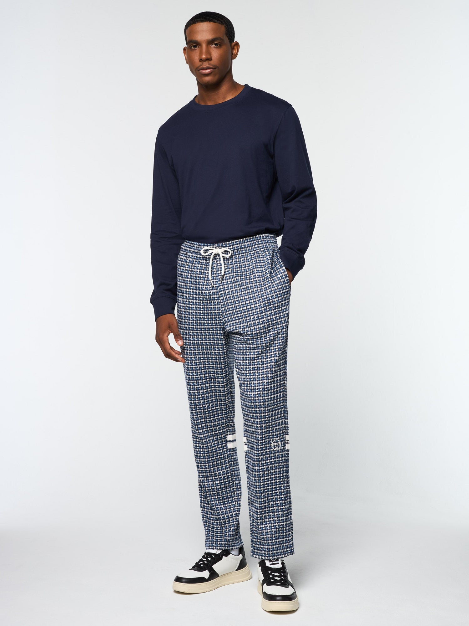 Men | Dallas Houndstooth Track Pant | Maritime Blue