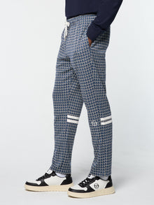 Men | Dallas Houndstooth Track Pant | Maritime Blue