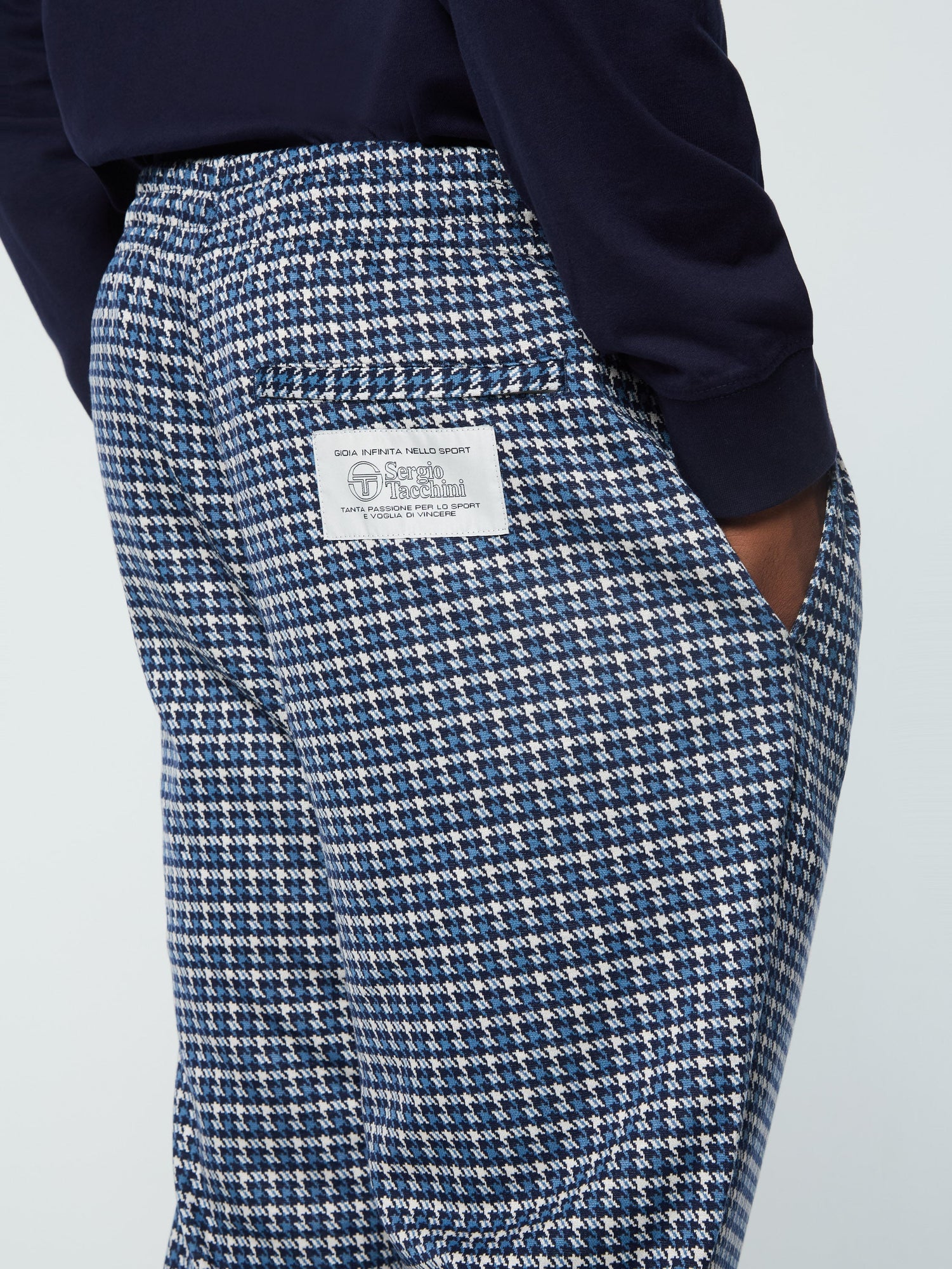 Men | Dallas Houndstooth Track Pant | Maritime Blue