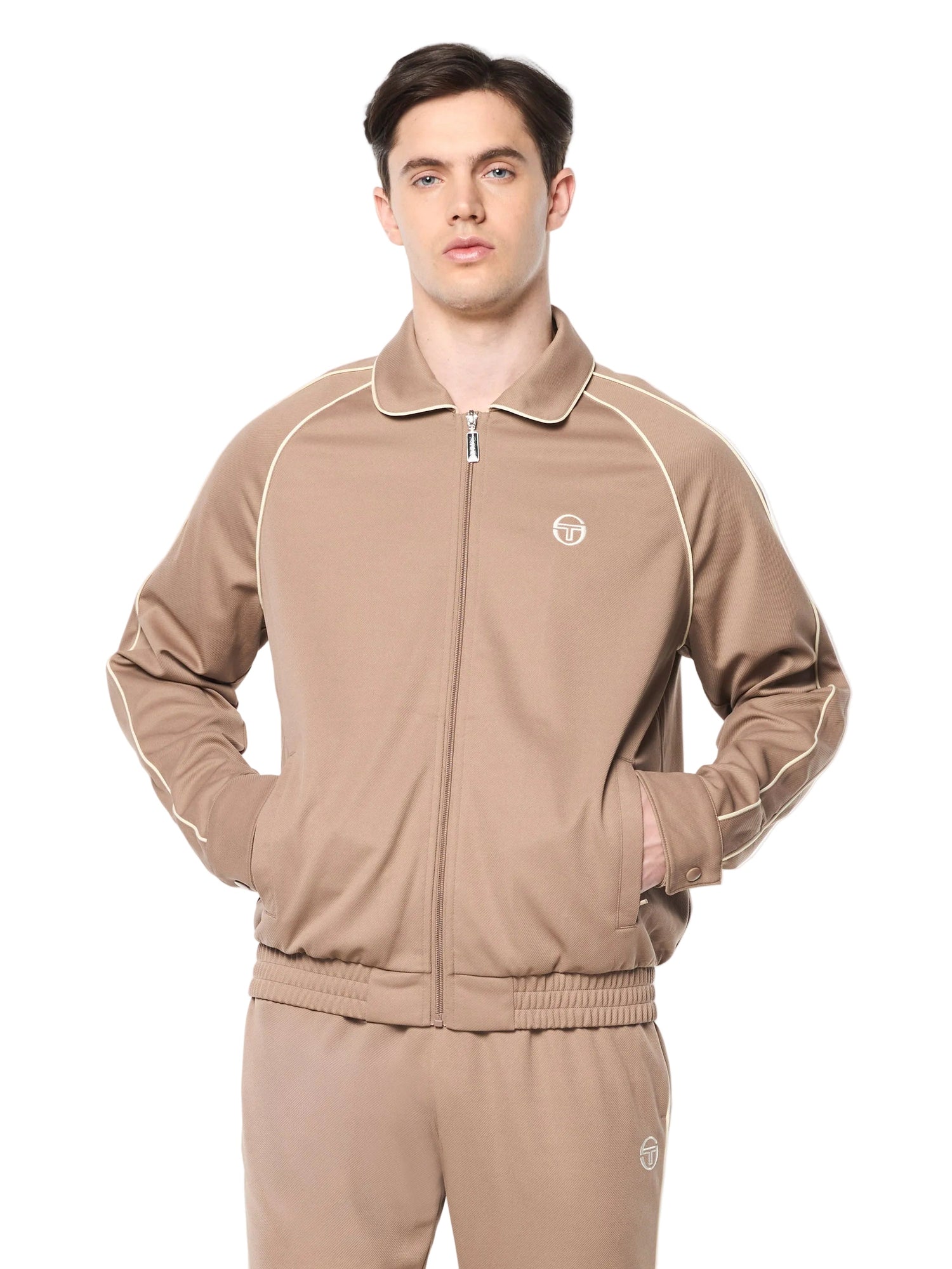 Men | Ettore Track Jacket | Taupe Grey