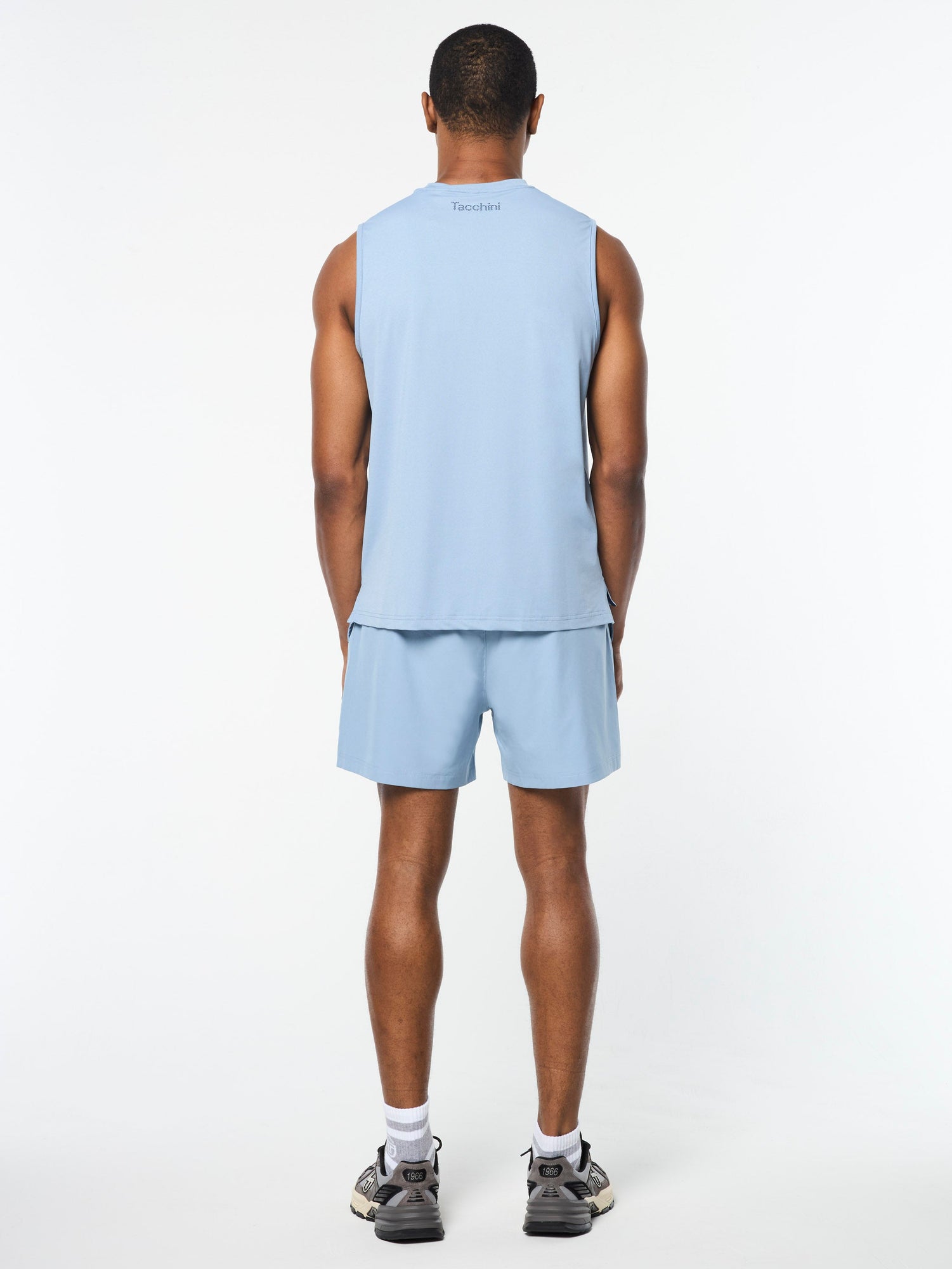 Men | Elio Performance Tank | Faded Denim