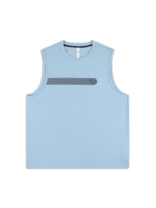 Men | Elio Performance Tank | Faded Denim