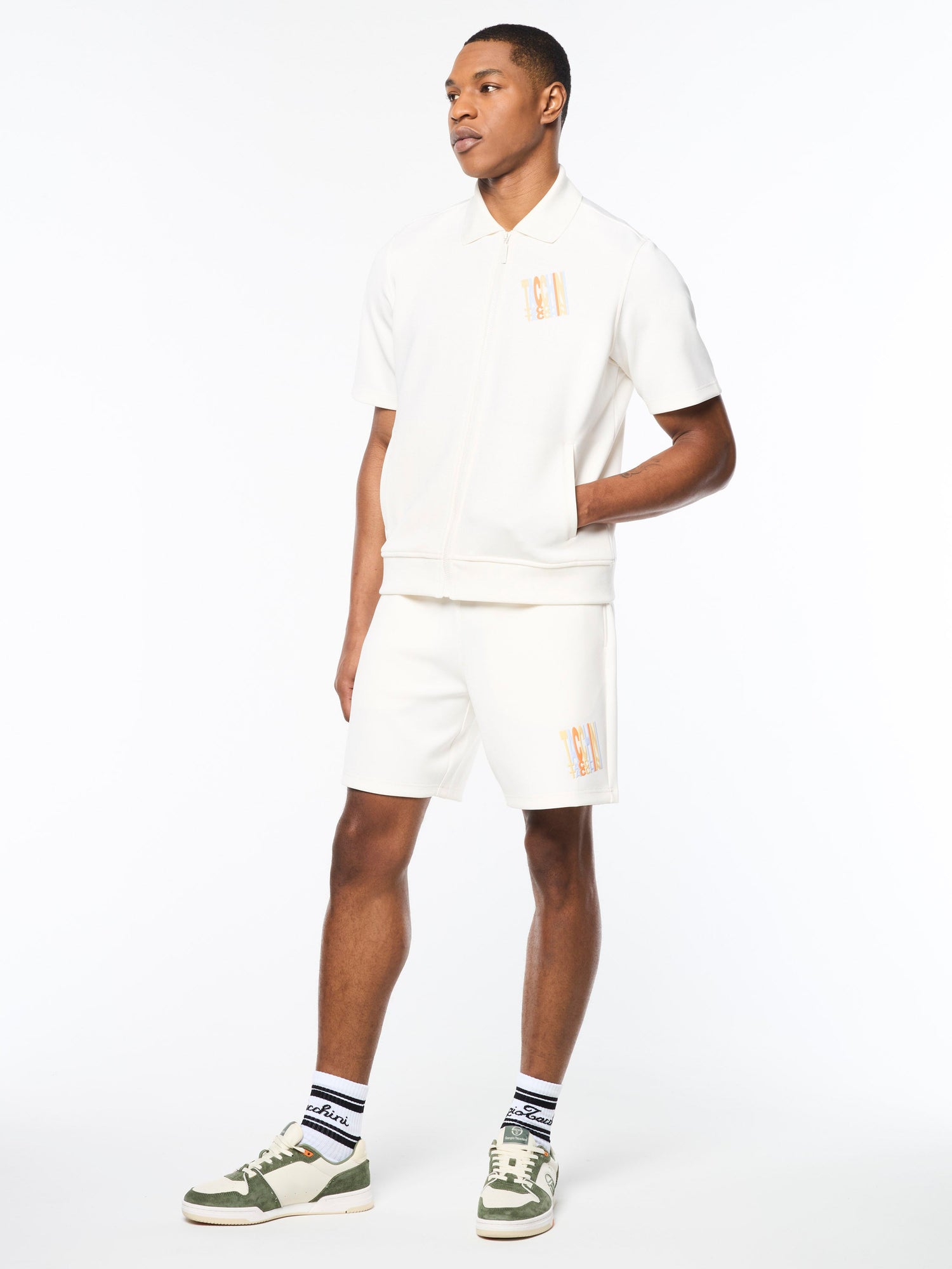 Men | Urso Short Sleeve Track Jacket | Gardenia