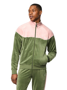 Men | Cielo Velour Track Jacket | Bronze Green