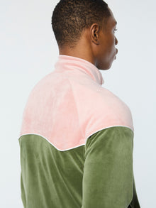 Men | Cielo Velour Track Jacket | Bronze Green