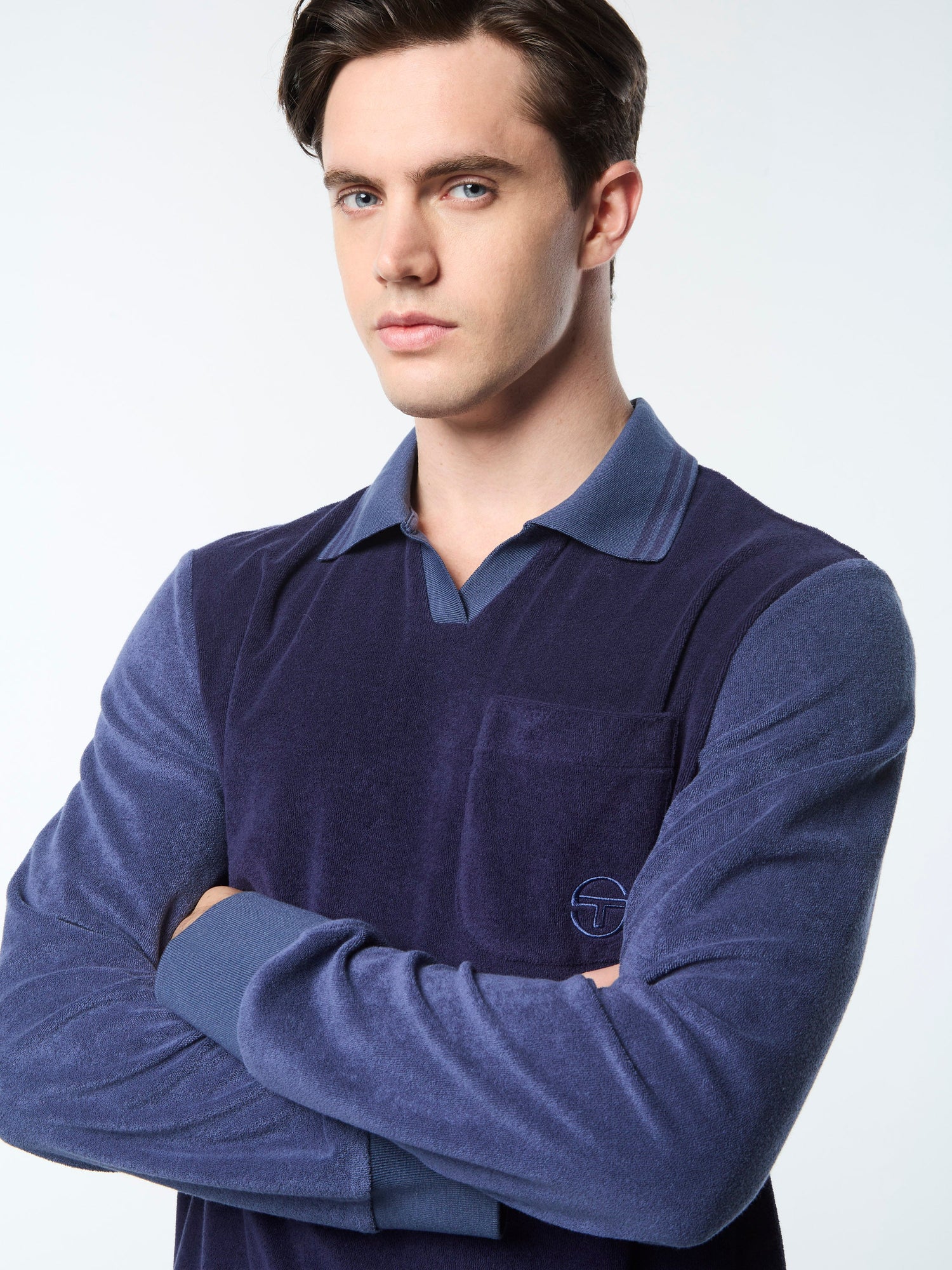 Men | Alvar Long Sleeve Polo | Eclipse