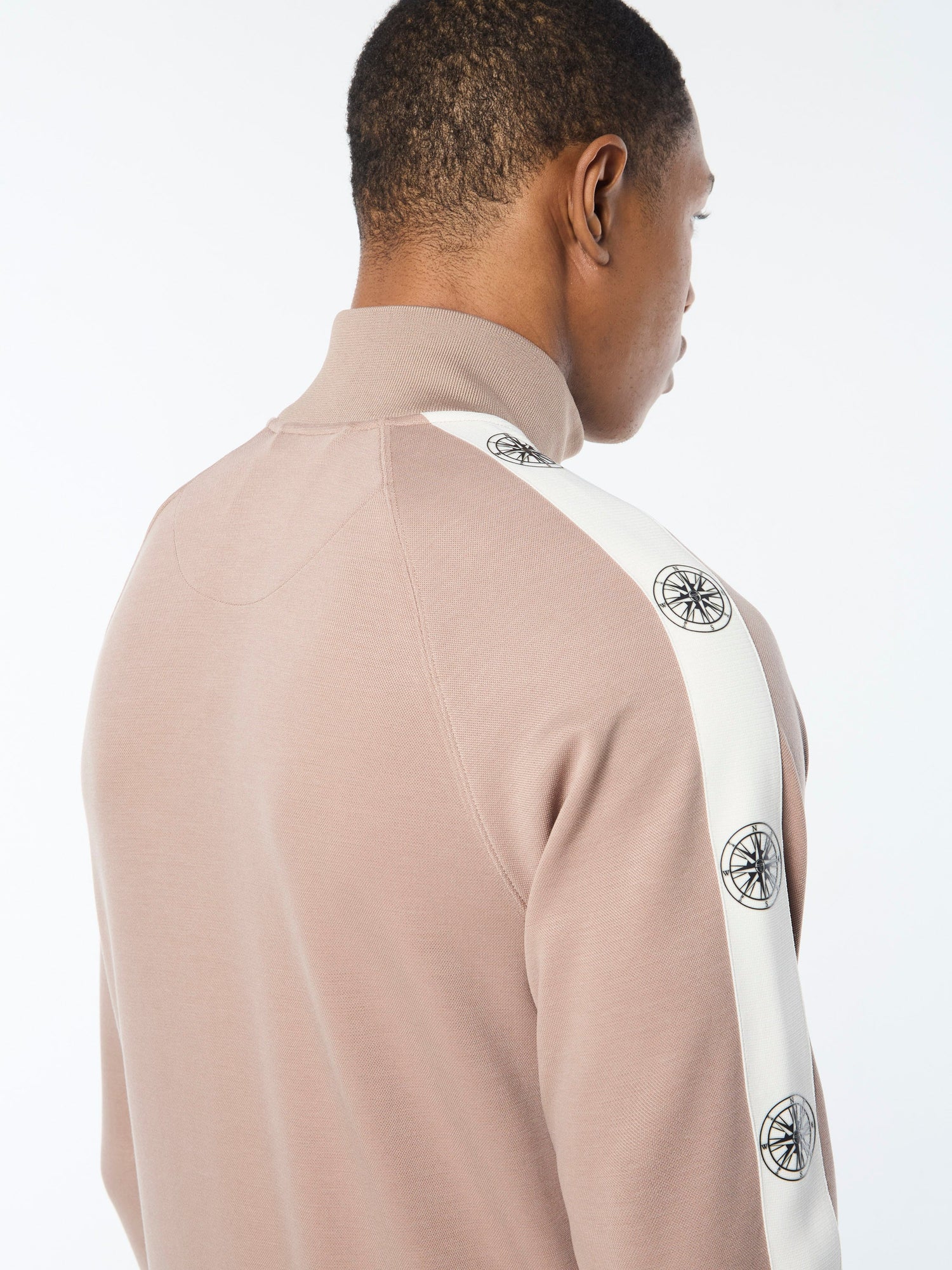 Men | Bussola Track Jacket | Taupe Grey