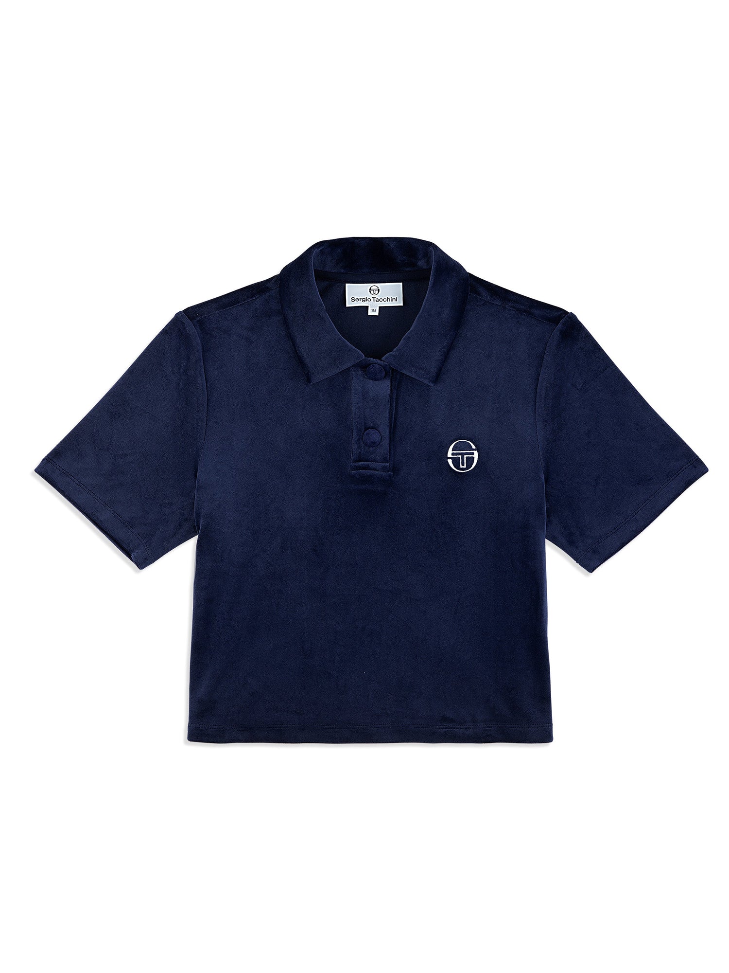Women | Adele Velour Polo | Maritime Blue