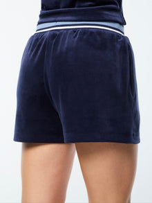 Women | Adele Velour Short | Maritime Blue