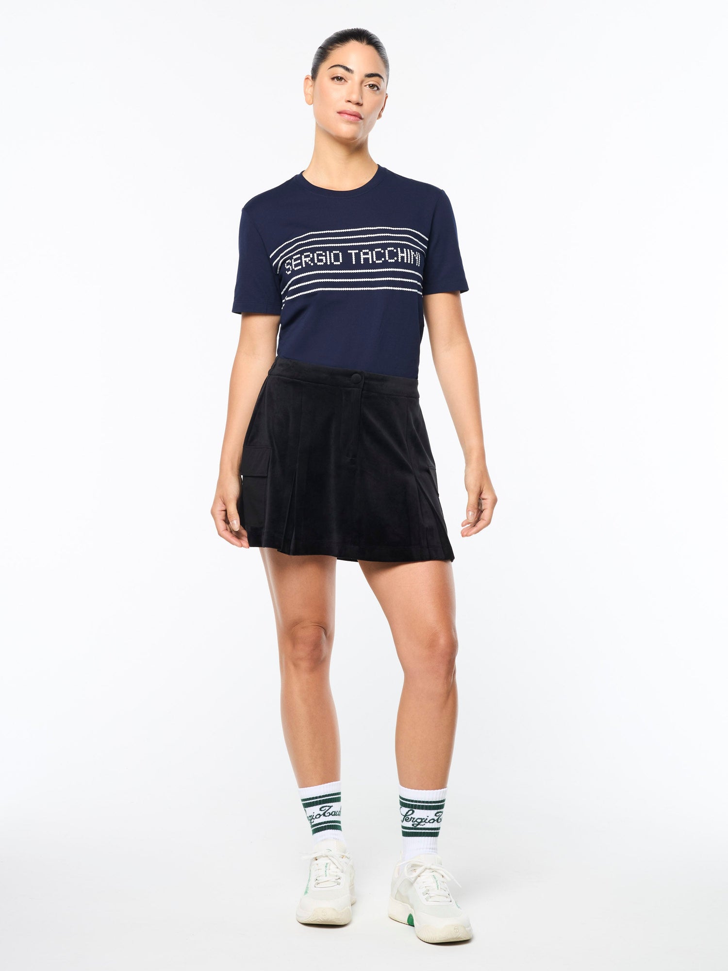 Women | Adele Velour Skirt | Black Beauty