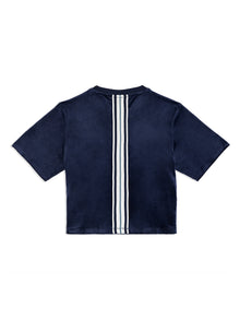 Women | Adele Velour T-Shirt | Maritime Blue