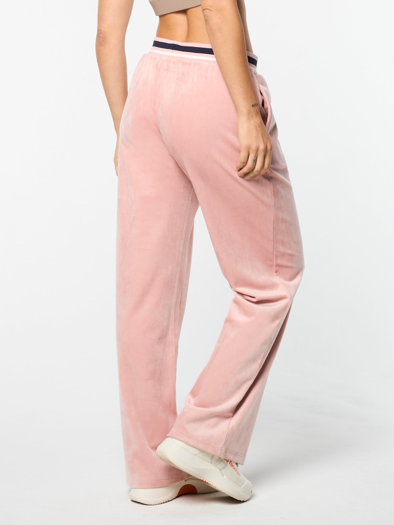 Women | Adele Velour Track Pant | Pale Mauve