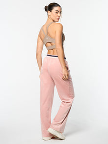 Women | Adele Velour Track Pant | Pale Mauve